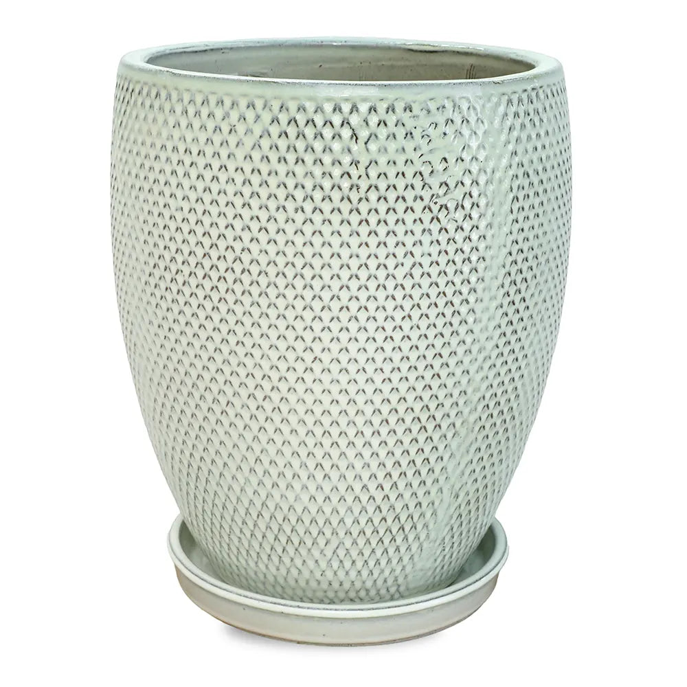 BAHIA CREAM CERAMIC PLANTER H44CM