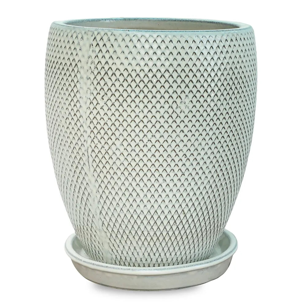 BAHIA CREAM CERAMIC PLANTER H34CM