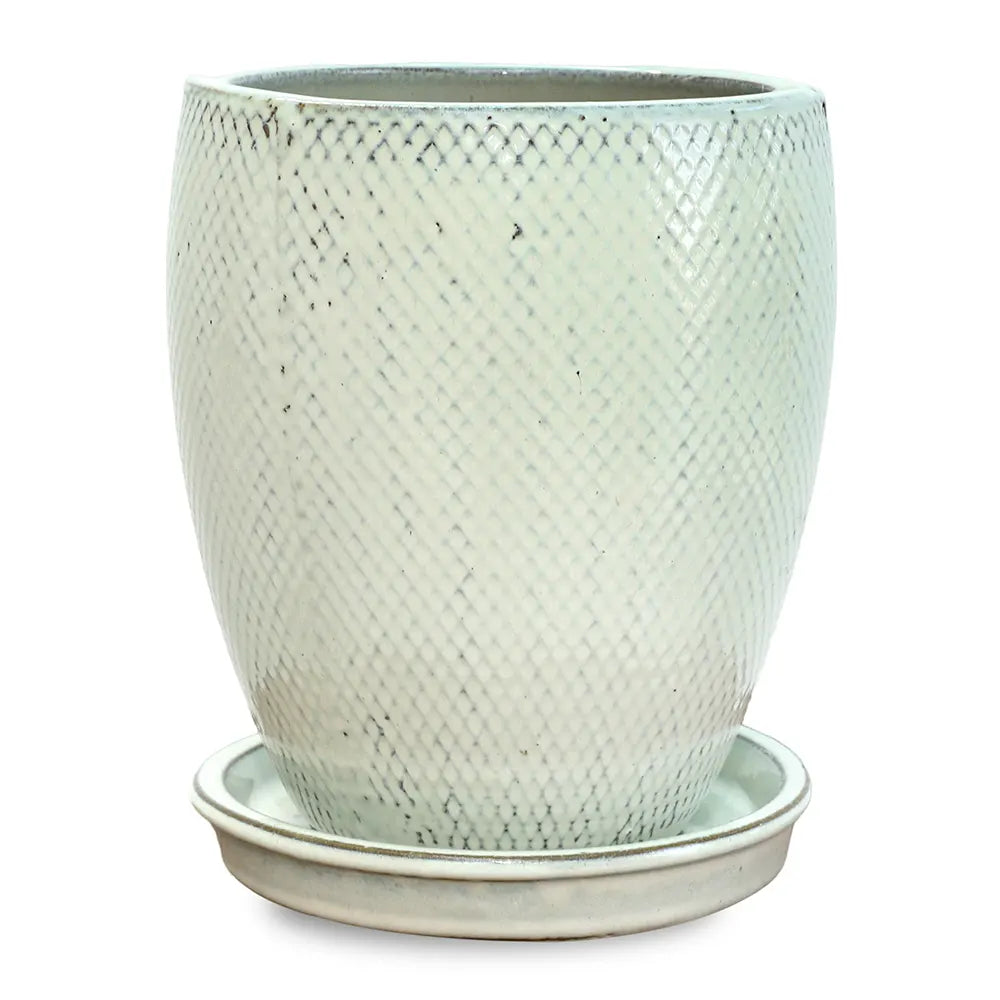 BAHIA CREAM CERAMIC PLANTER H26CM