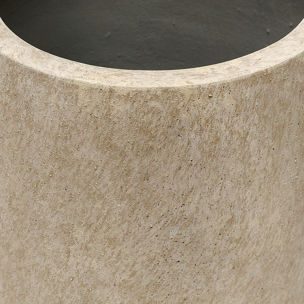 PERRARA PLANTER TRAVERTINE BEIGE D40CM - حوض بيرارا بيج