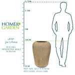 PESCARA PLANTER TRAVERTINE BEIGE H70CM - حوض بيسكارا بيج