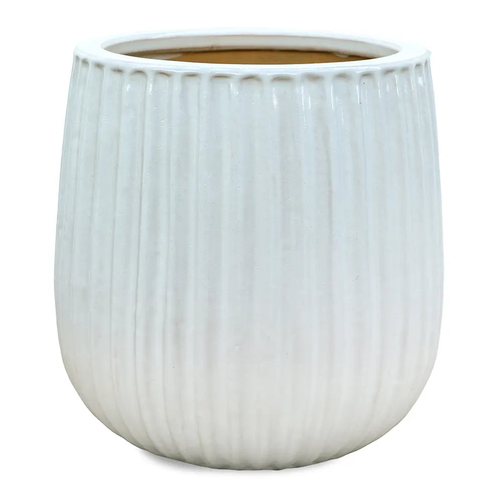 PICOS WHITE CERAMIC POT D25 CM