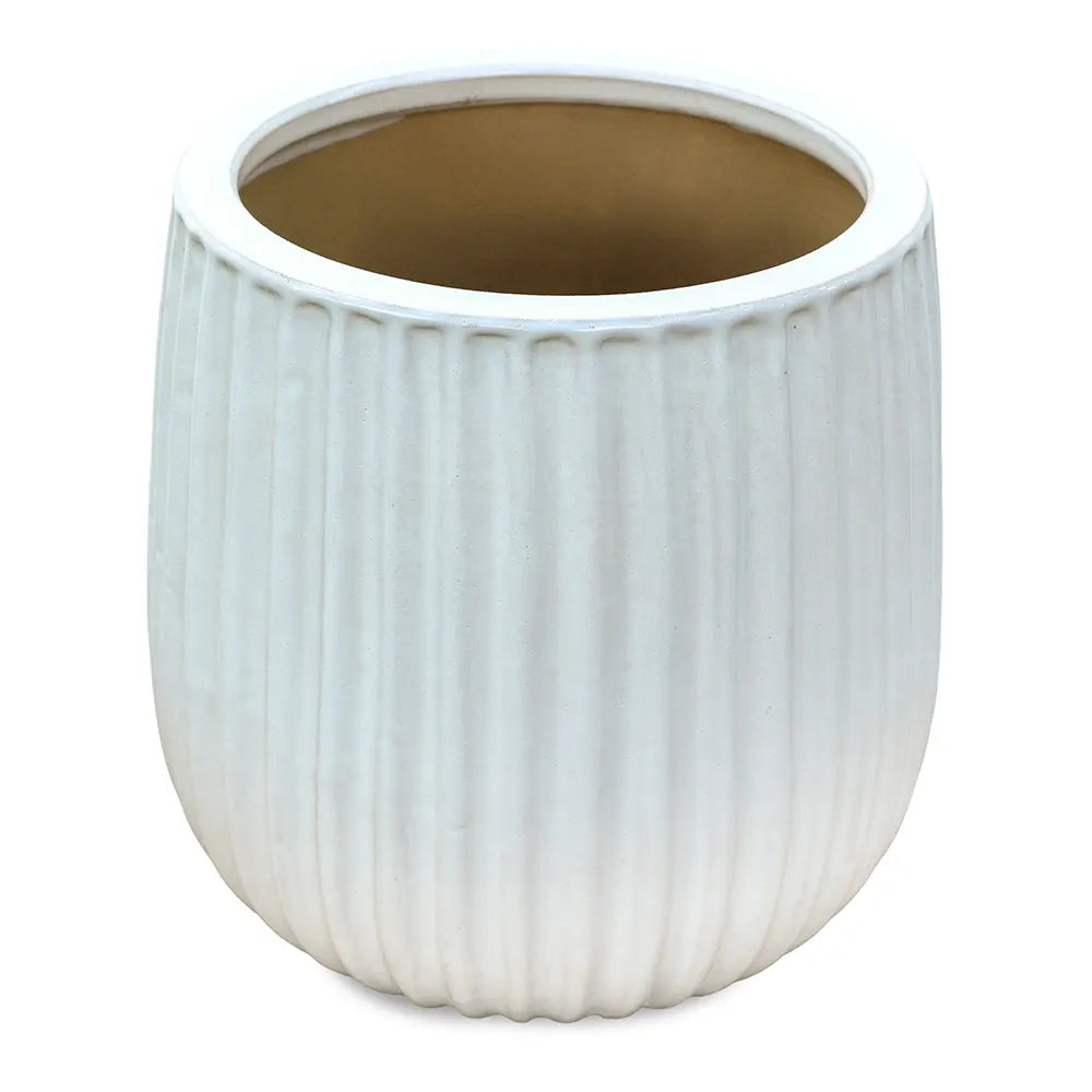 PICOS WHITE CERAMIC POT D25 CM