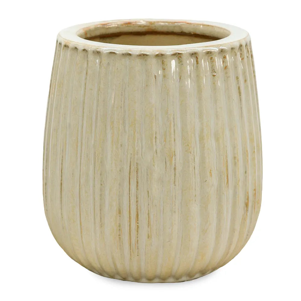 PICOS BEIGE CERAMIC POT D16 CM