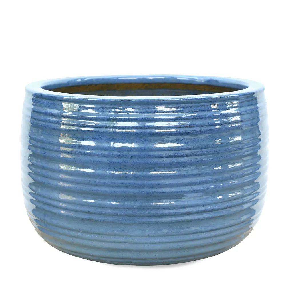 WANDERLEY BLUE CERAMIC POT D37 CM