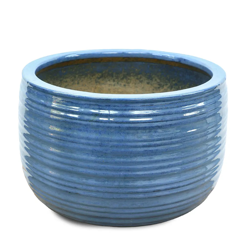 WANDERLEY BLUE CERAMIC POT D37 CM