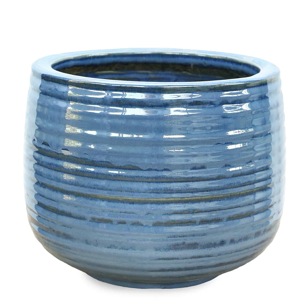 WANDERLEY BLUE CERAMIC POT D22 CM