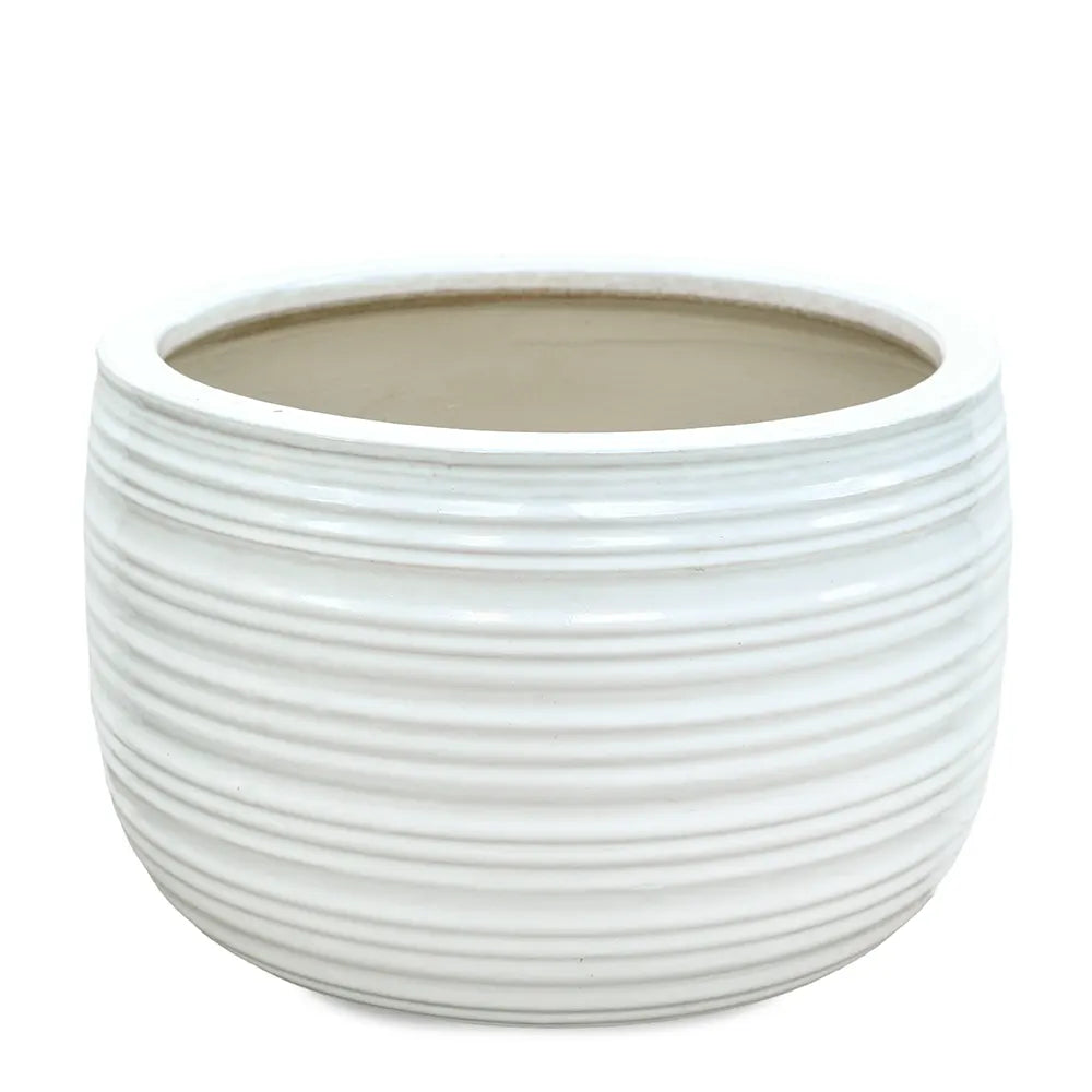 WANDERLEY WHITE CERAMIC POT D37 CM