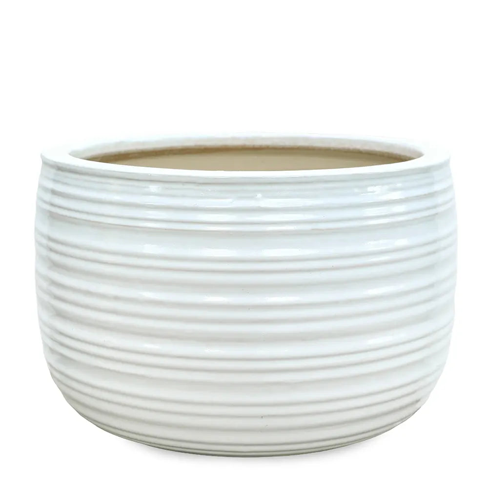WANDERLEY WHITE CERAMIC POT D37 CM