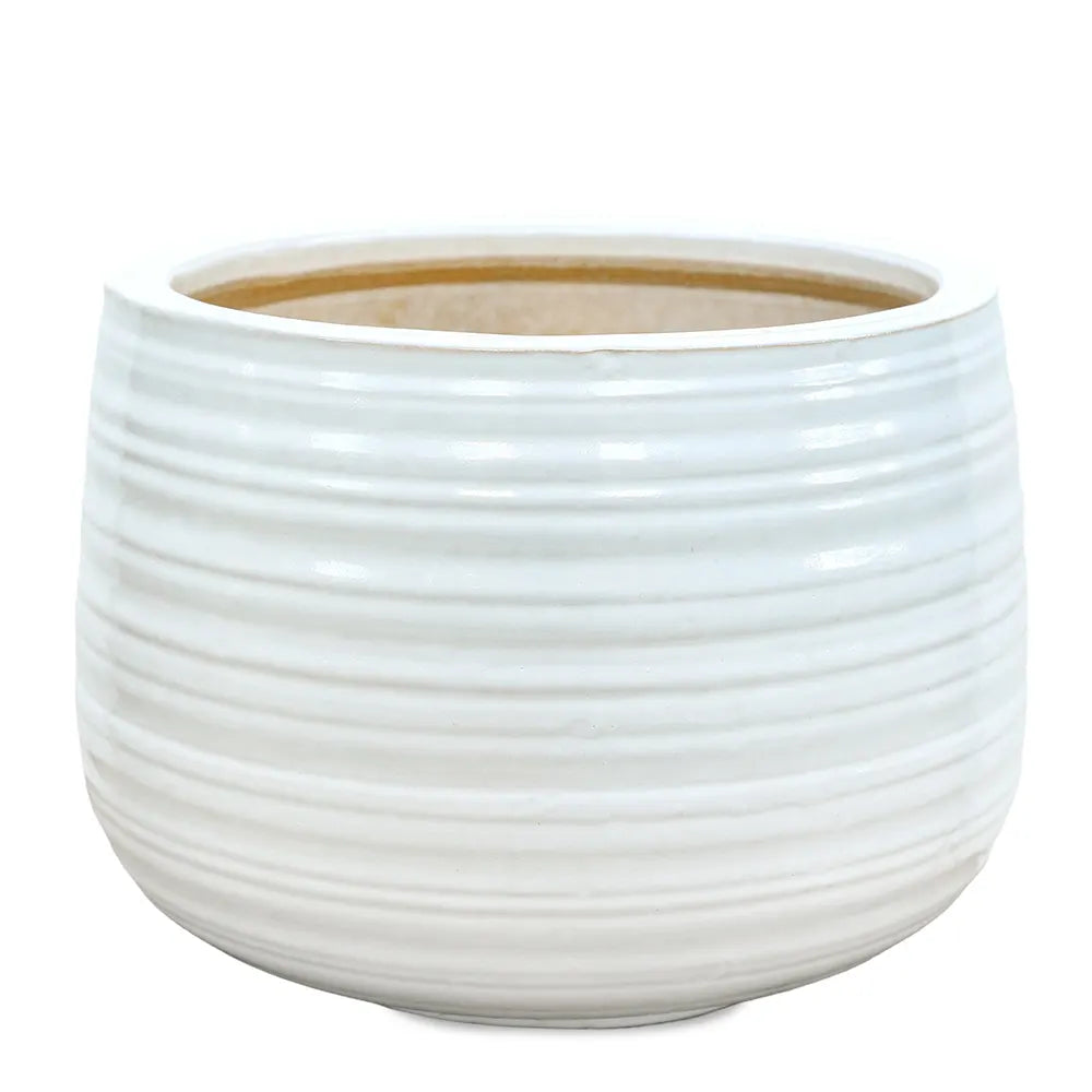 WANDERLEY WHITE CERAMIC POT D29 CM