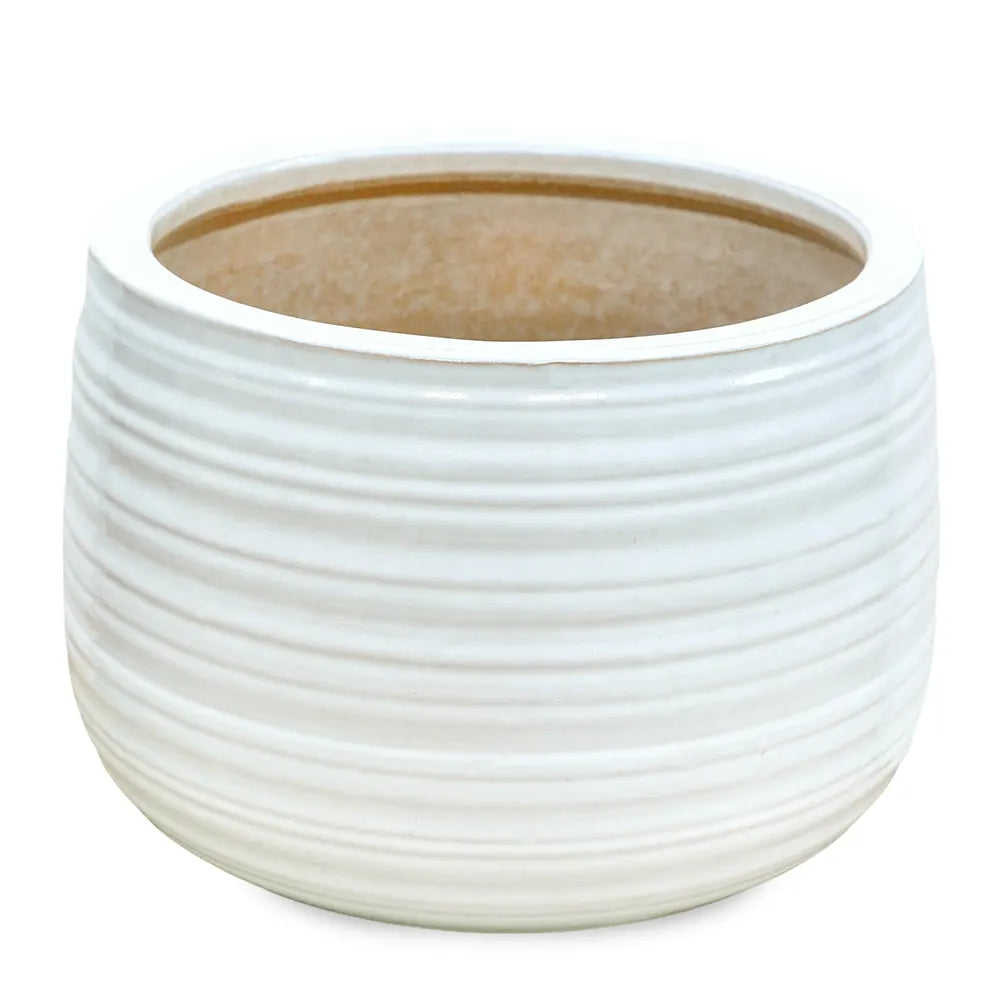 WANDERLEY WHITE CERAMIC POT D29 CM