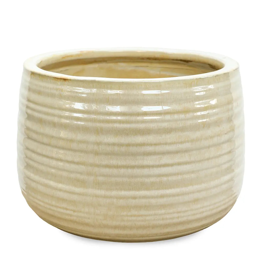 WANDERLEY BEIGE CERAMIC POT D29 CM