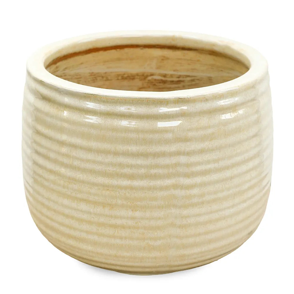 WANDERLEY BEIGE CERAMIC POT D22 CM