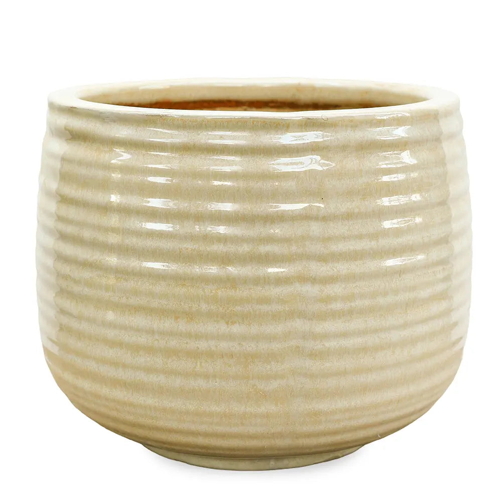 WANDERLEY BEIGE CERAMIC POT D22 CM