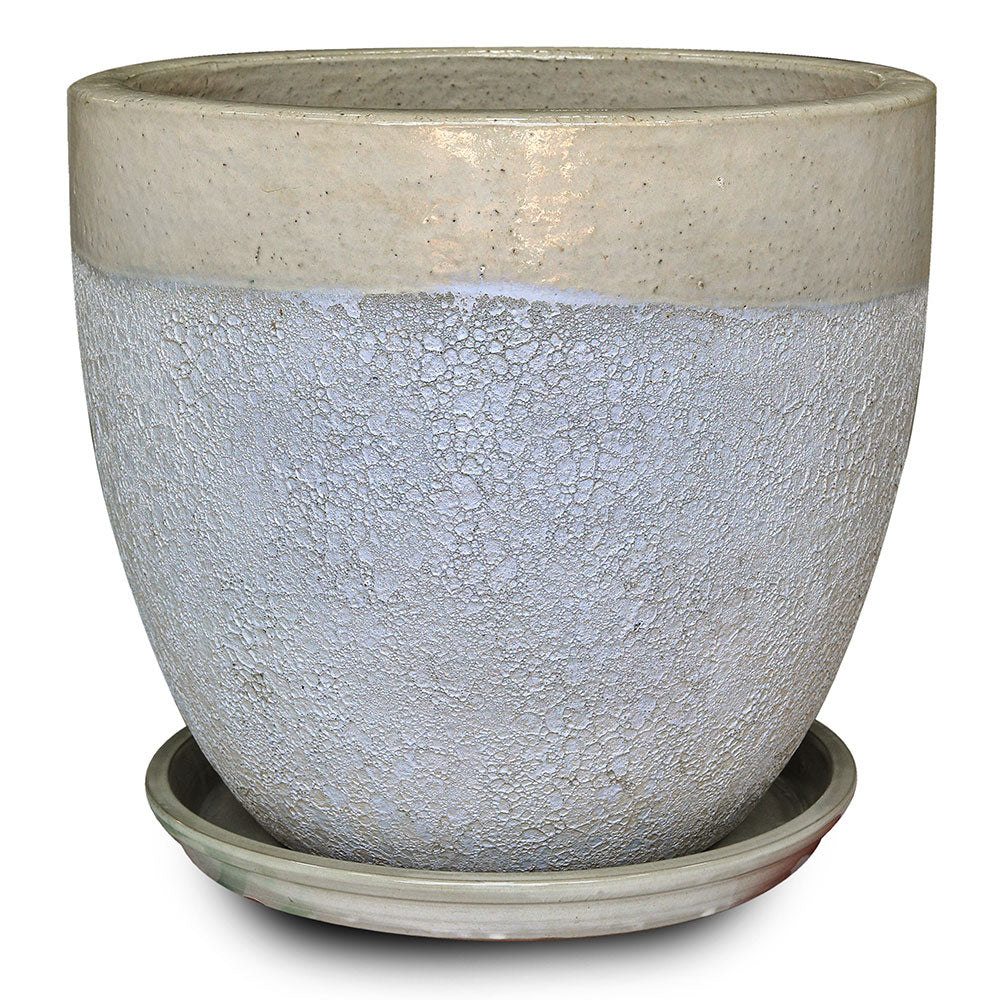 ALTEROSA CHALKY-WHITE PLANTER D71CM - حوض معدني أسود