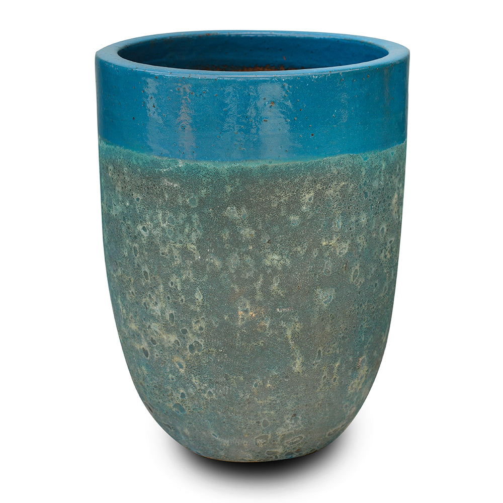 PETROLINA IRONSTONE AQUA BLUE PLANTER H-54cm - بترولينا