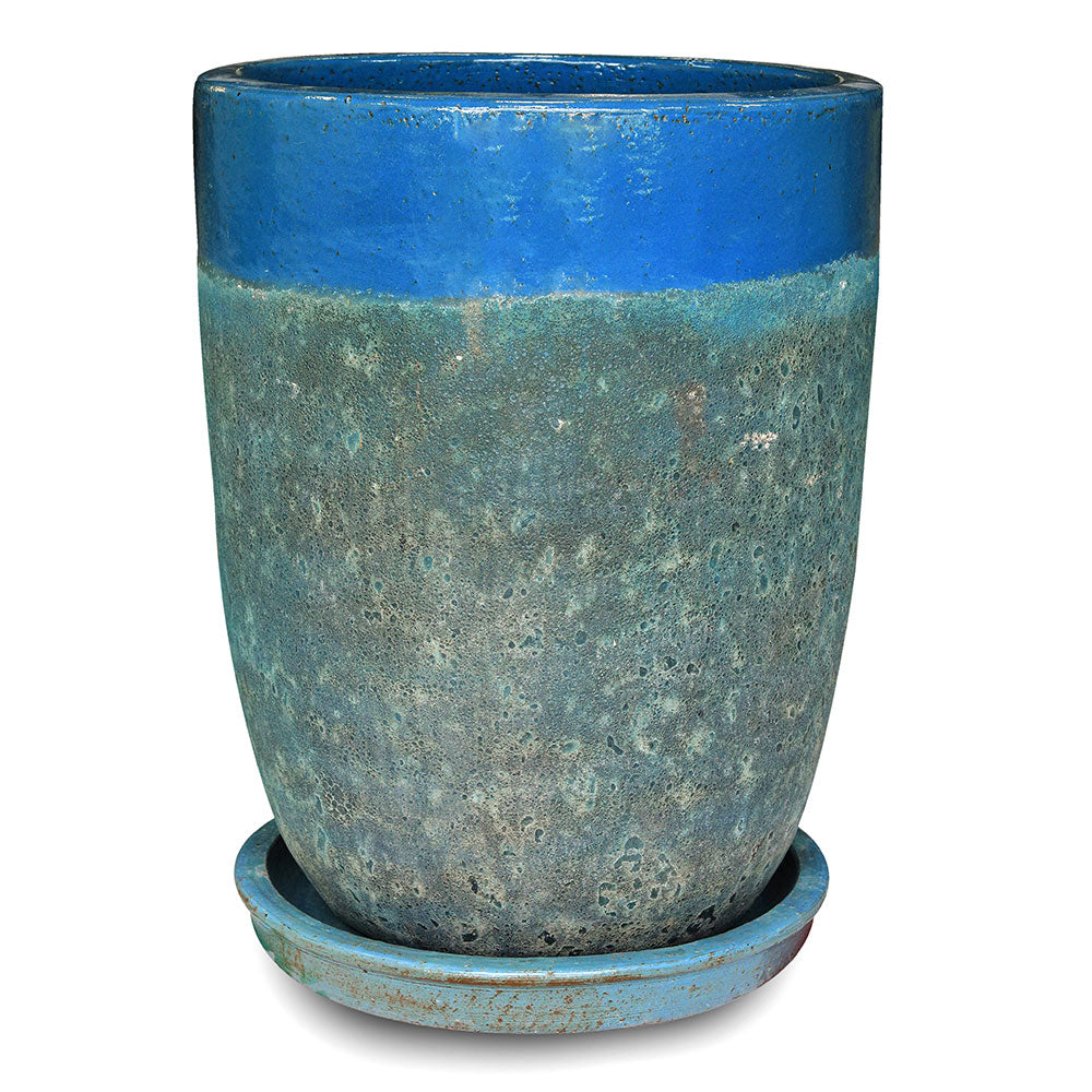 PETROLINA IRONSTONE AQUA BLUE PLANTER H-69cm - حوض بترولينا