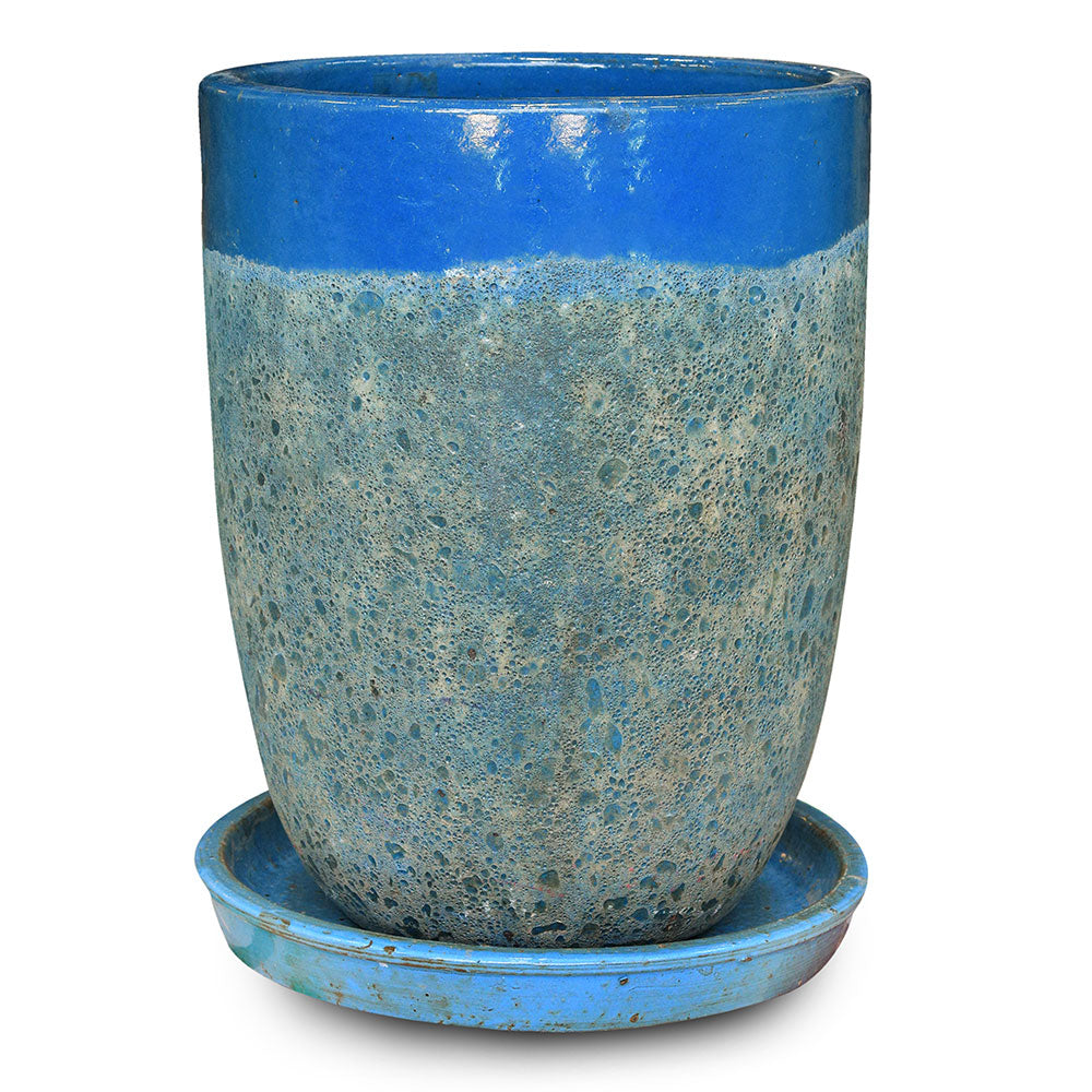 PETROLINA IRONSTONE AQUA BLUE PLANTER  H-54cm - حوض بترولينا