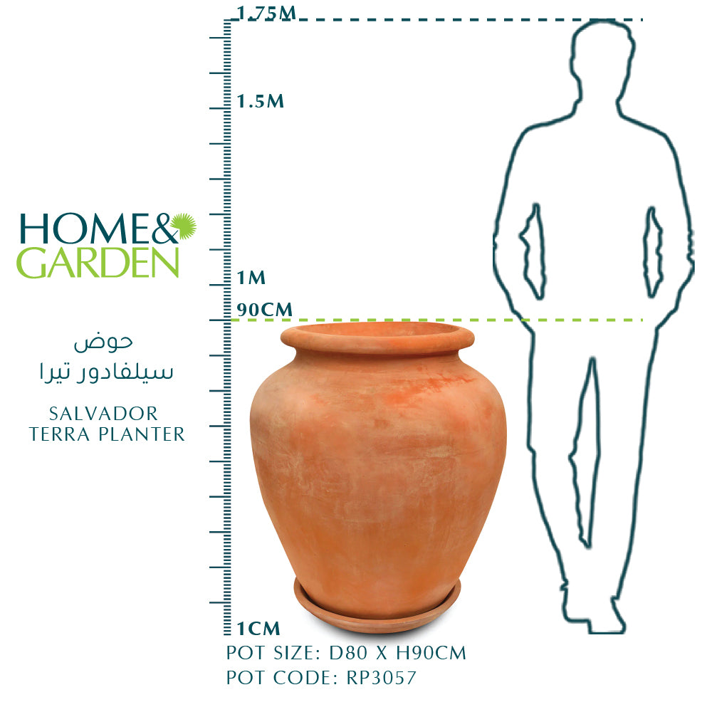 SALVADOR TERRA PLANTER 80 CM - حوض سيلفادور تيرا 80 سم