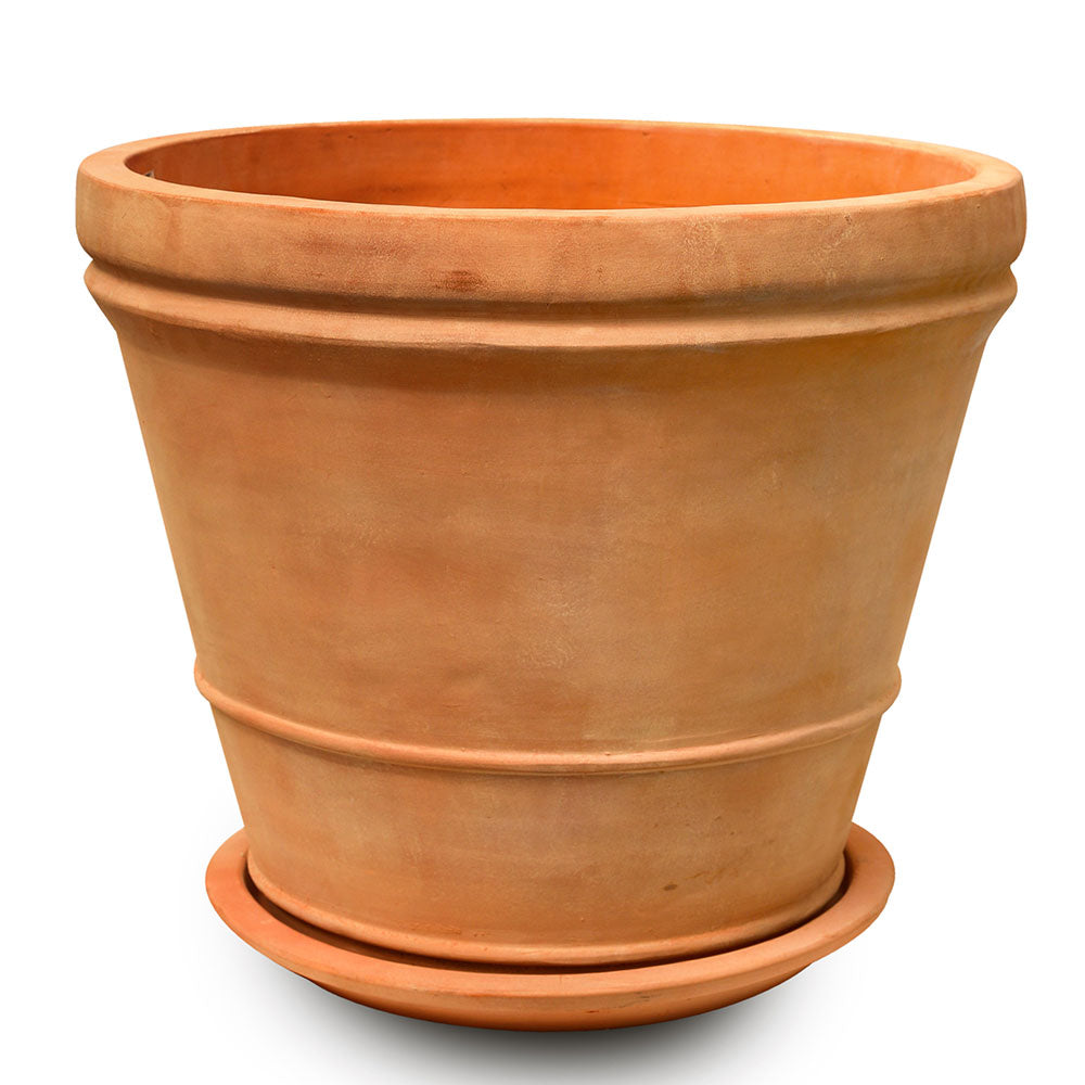 TANDIL TERRAPOT PLANTER D65CM مع صحن - حوض تانديل الفخاري مع صحن 