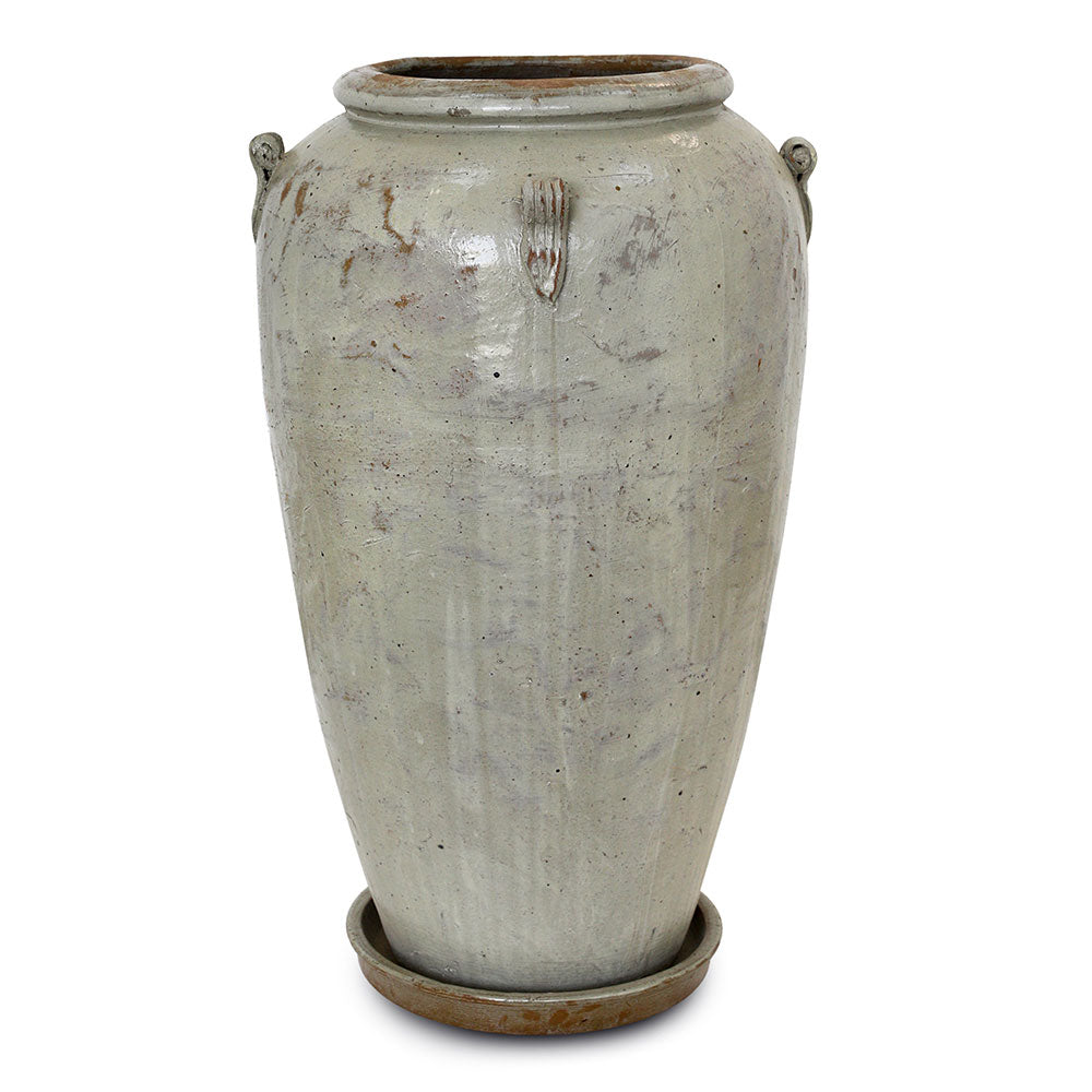 FORTALEZA ANTIQUE  PLANTER WITH SAUCER  H94CM - حوض فورتاليزا العتيق