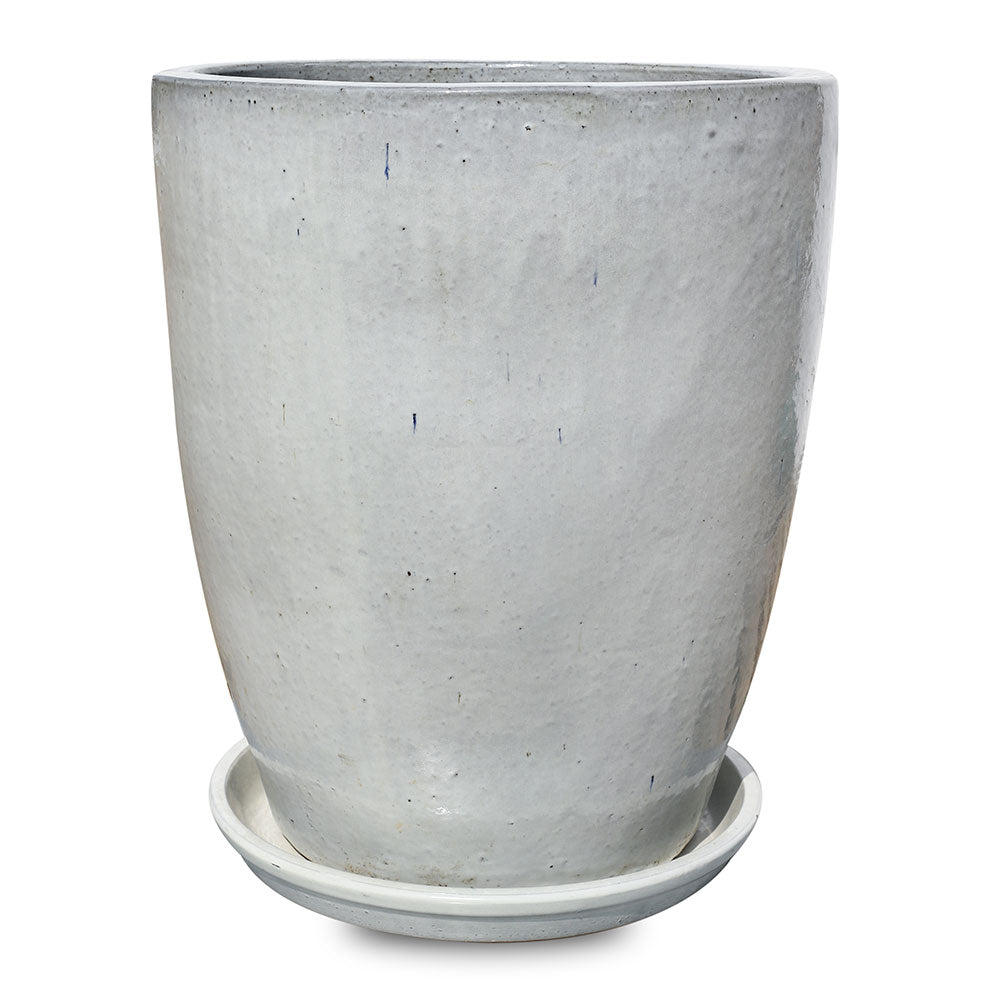 BUREN WHITE CERAMIC PLANTER