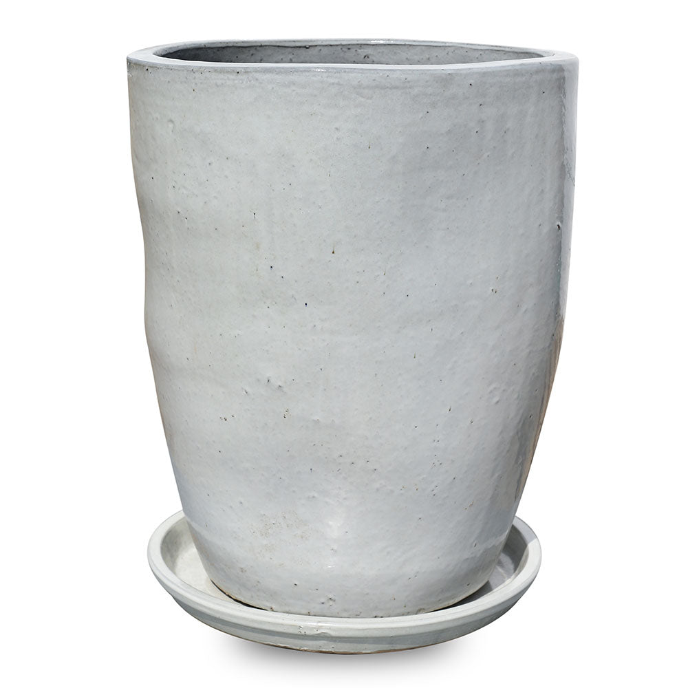 BUREN WHITE CERAMIC PLANTER