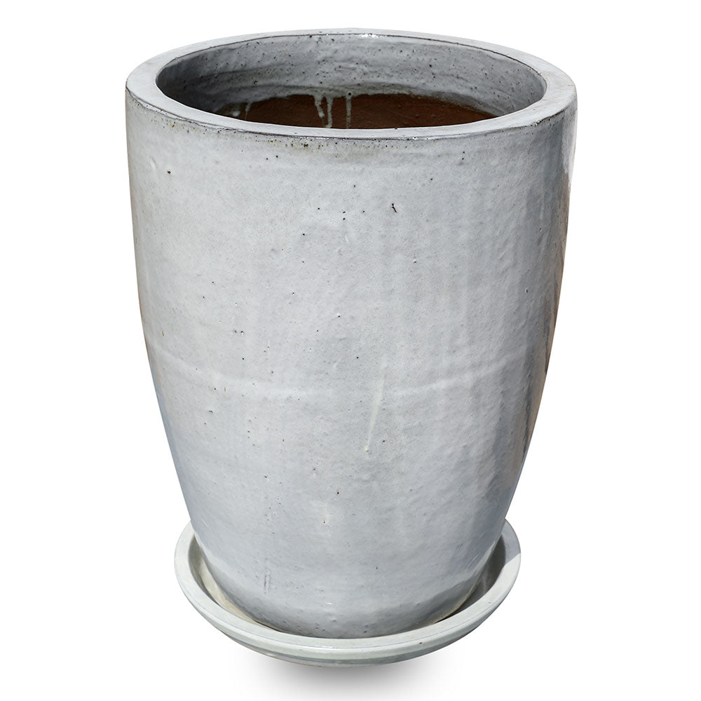 ASSEN WHITE CERAMIC PLANTER