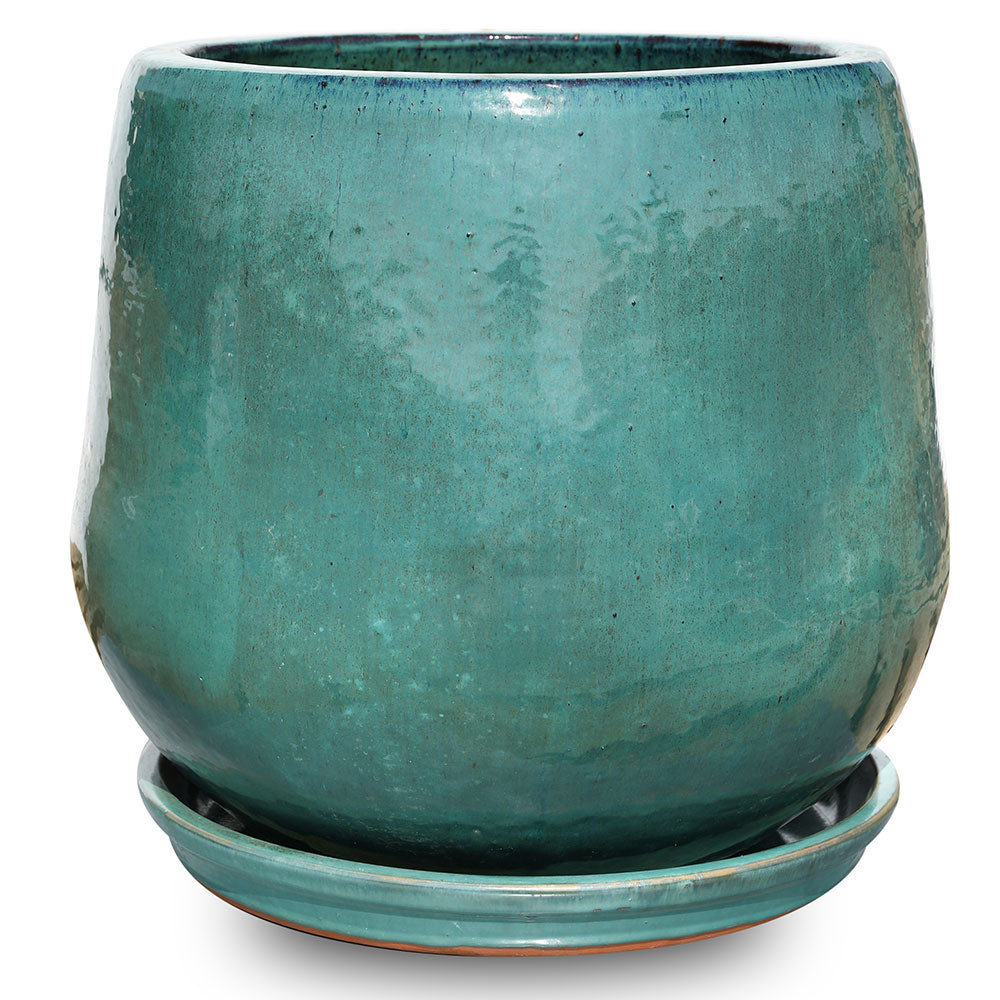 EDAM TURQUOISE CERAMIC POT