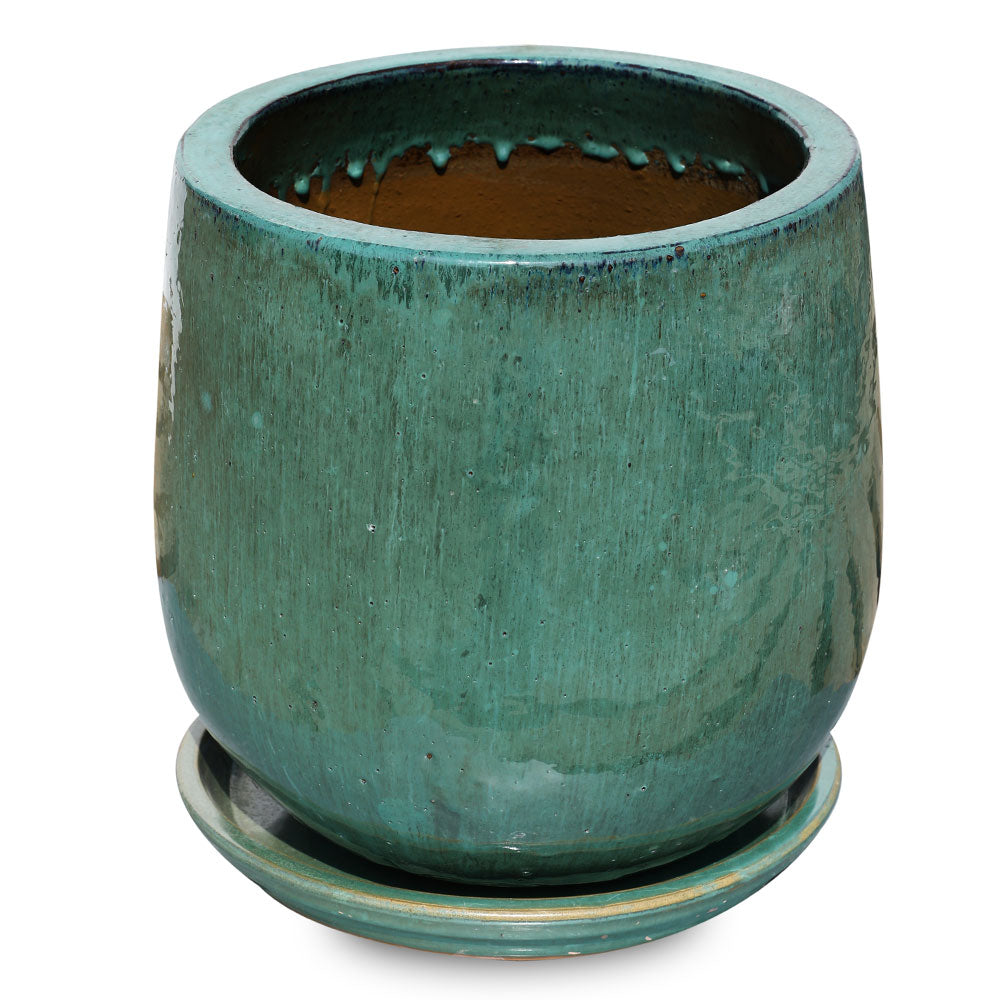 EDAM TURQUOISE CERAMIC POT