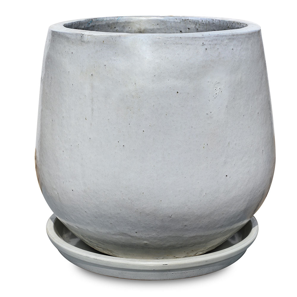 LAREN WHITE CERAMIC POT