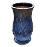 TILBURG GLAZED BLUE CERAMIC PLANTER