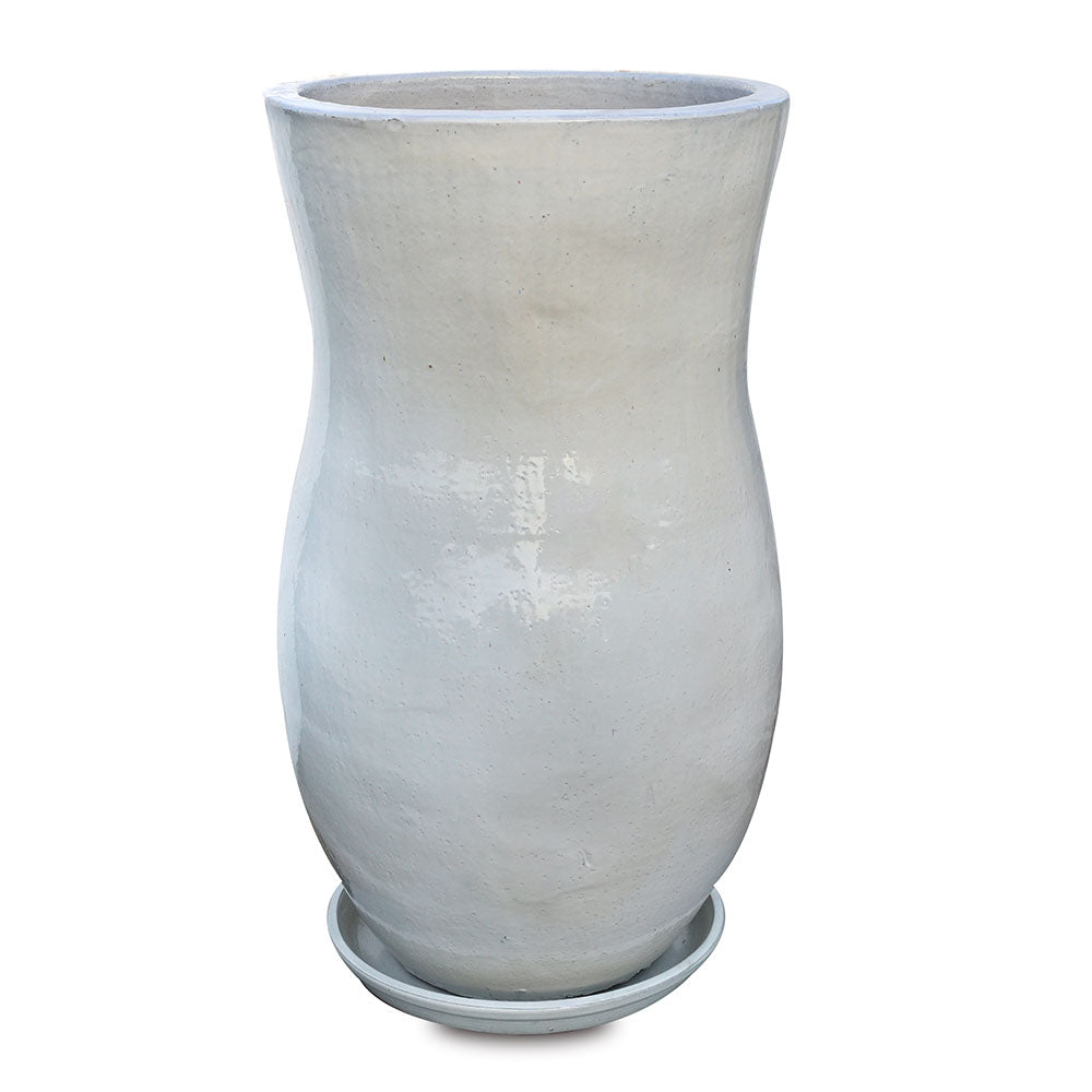 TILBURG WHITE CERAMIC PLANTER