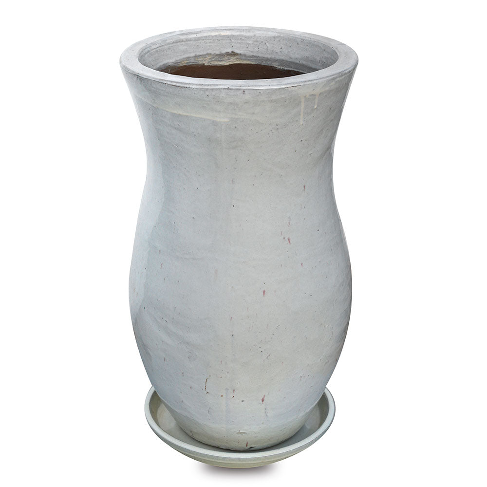 TILBURG WHITE CERAMIC PLANTER