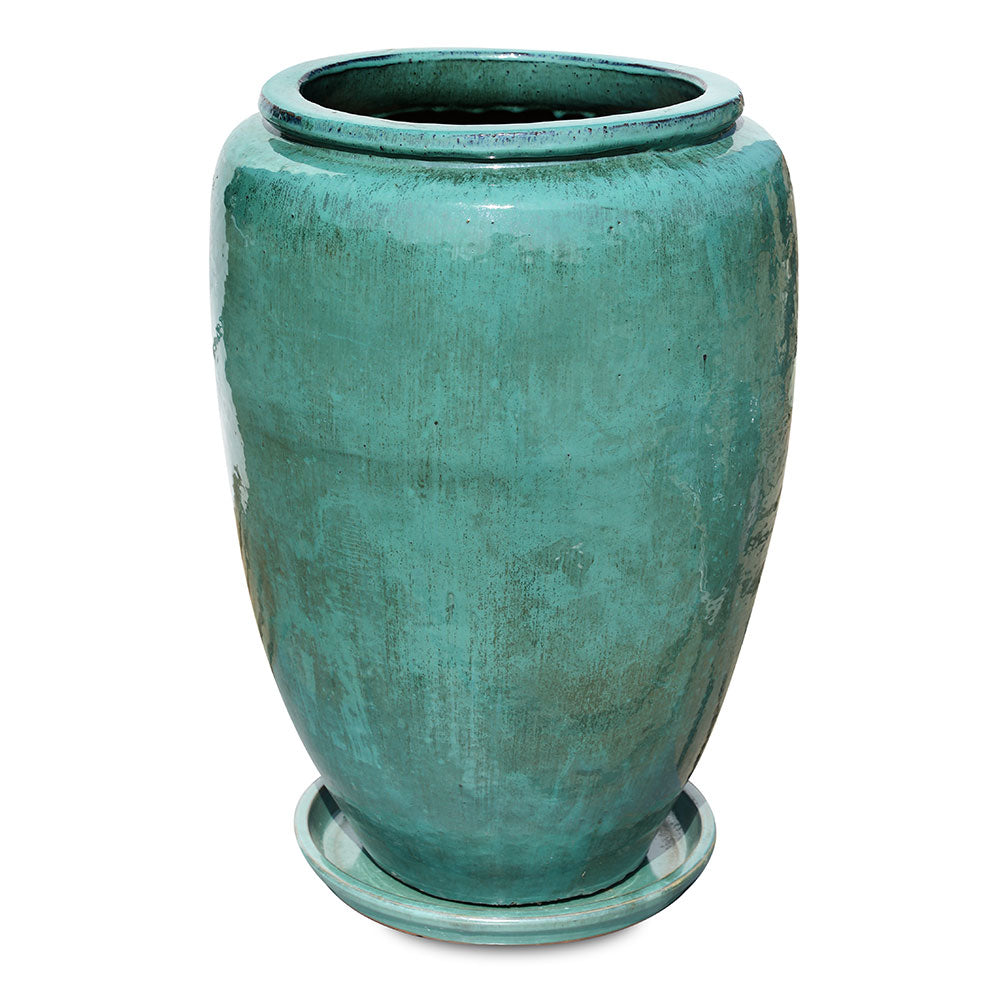 ARNHEM TURQUOISE CERAMIC PLANTER