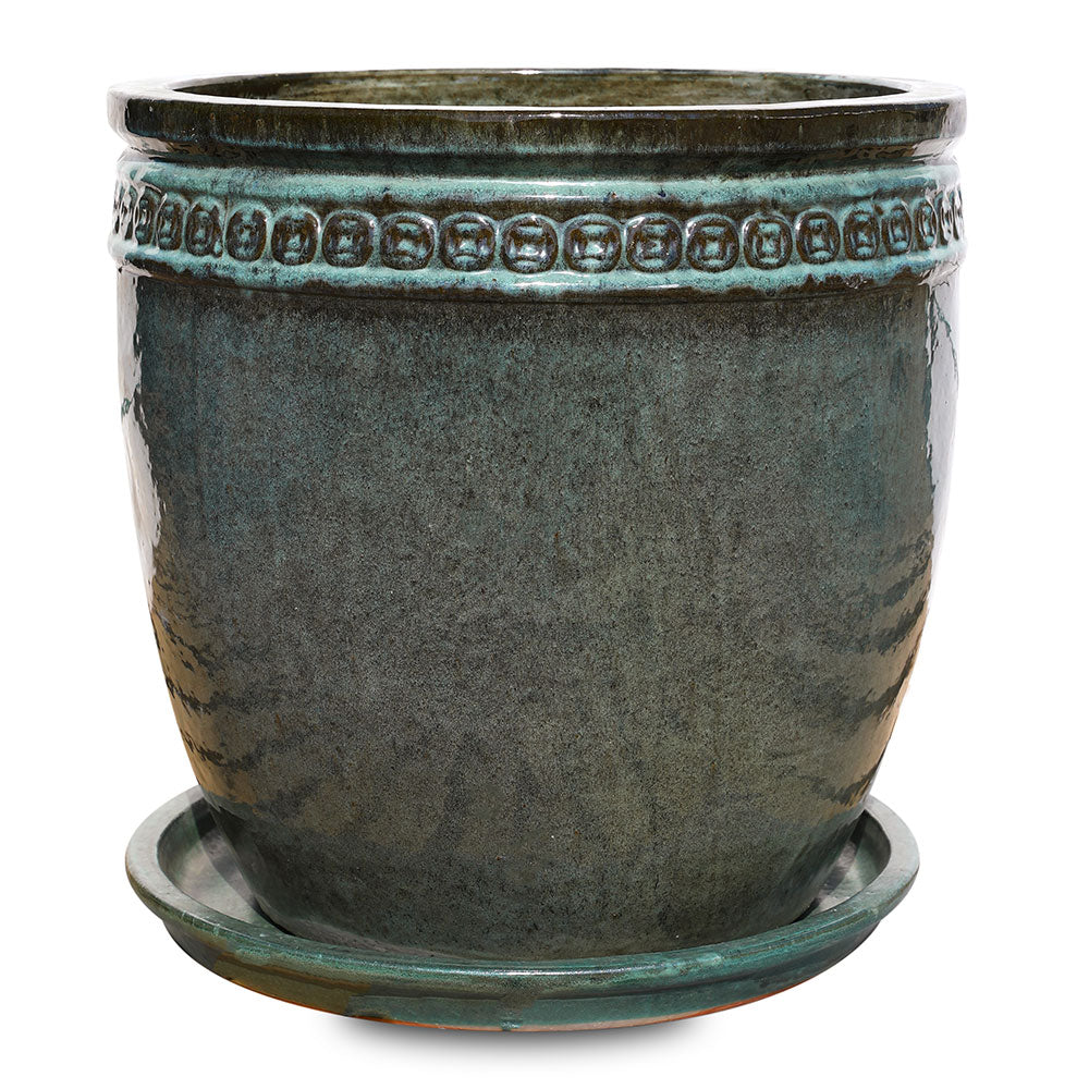 MEPPEL TURQUOISE CERAMIC PLANTER