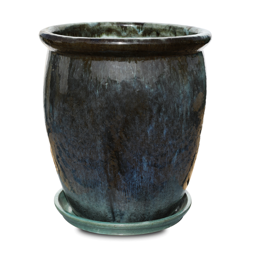 BUREN MISTY GREEN CERAMIC PLANTER