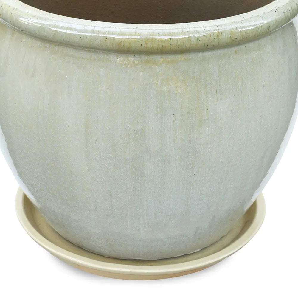 VOORBURG CREAM CERAMIC PLANTER D56 CM
