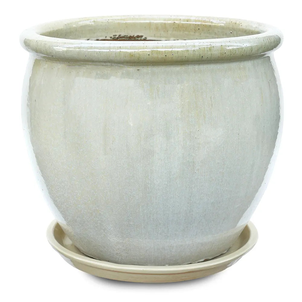 VOORBURG CREAM CERAMIC PLANTER D56 CM