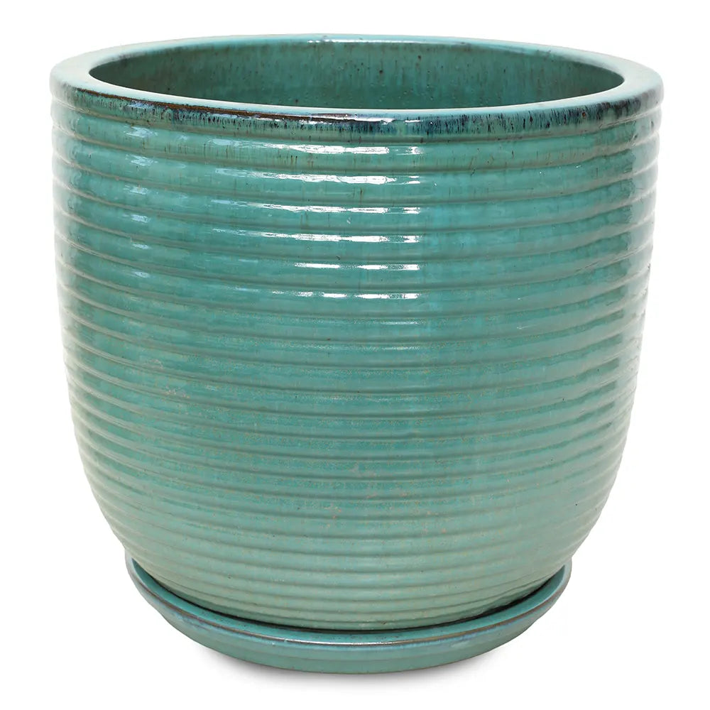 THORN TURQUOISE CERAMIC PLANTER D46 CM