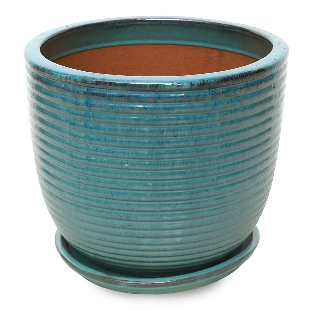 THORN TURQUOISE CERAMIC POT D36 CM