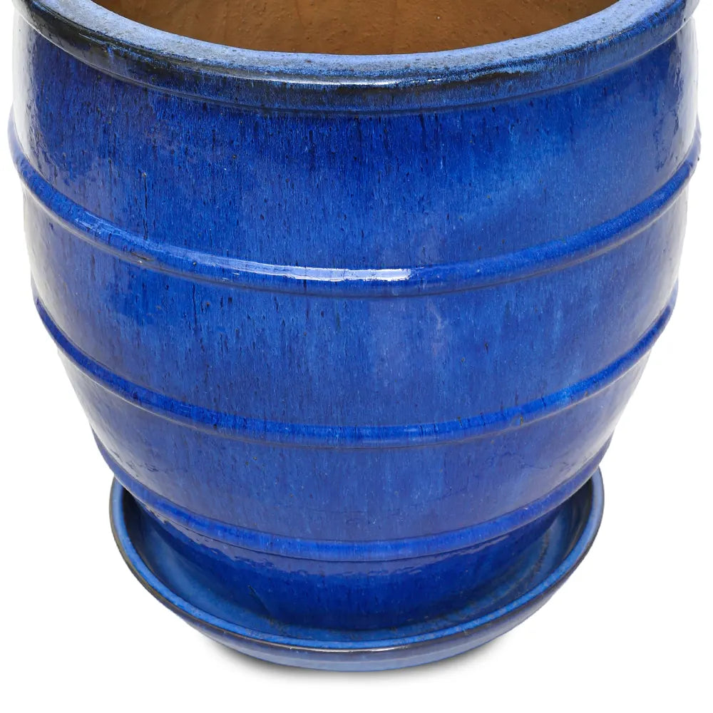 WOERDEN BLUE CERAMIC PLANTER H60 CM