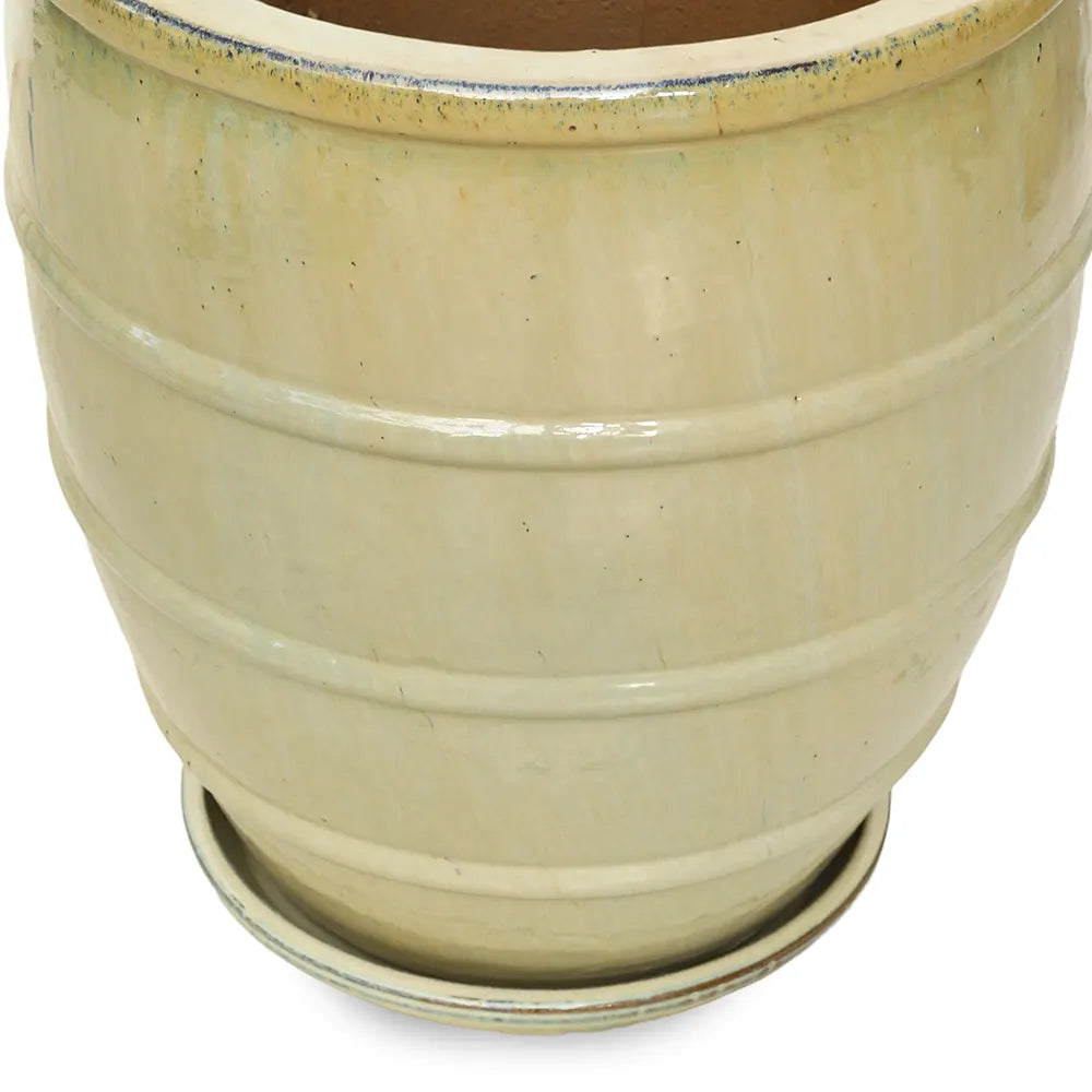 WOERDEN CREAM CERAMIC PLANTER H 47 CM