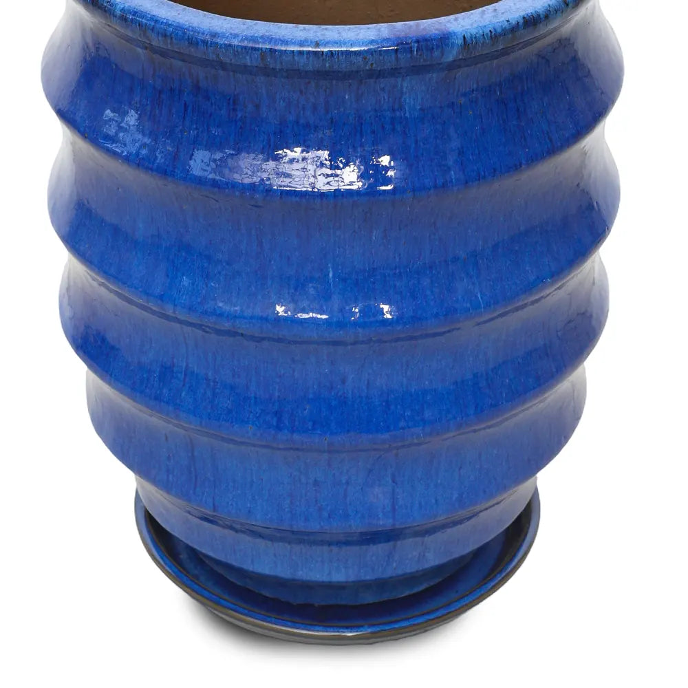 WEESP BLUE CERAMIC PLANTER H60 CM