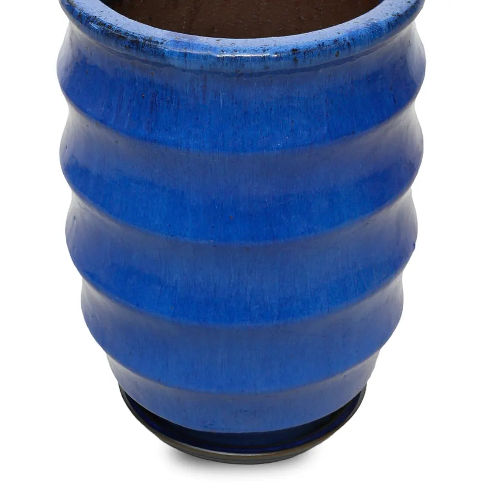 WEESP BLUE CERAMIC PLANTER H48 CM
