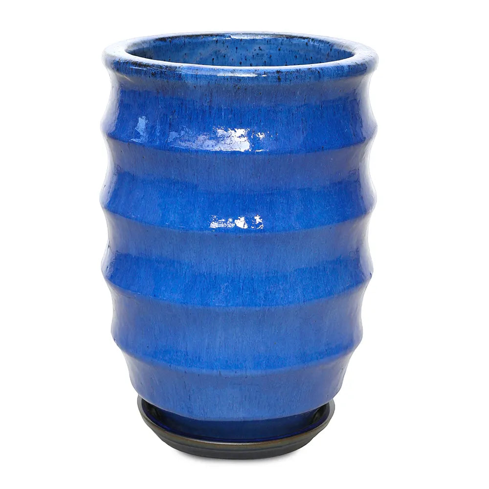 WEESP BLUE CERAMIC PLANTER H48 CM