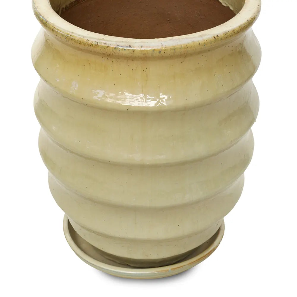 WEESP CREAM CERAMIC PLANTER H60 CM