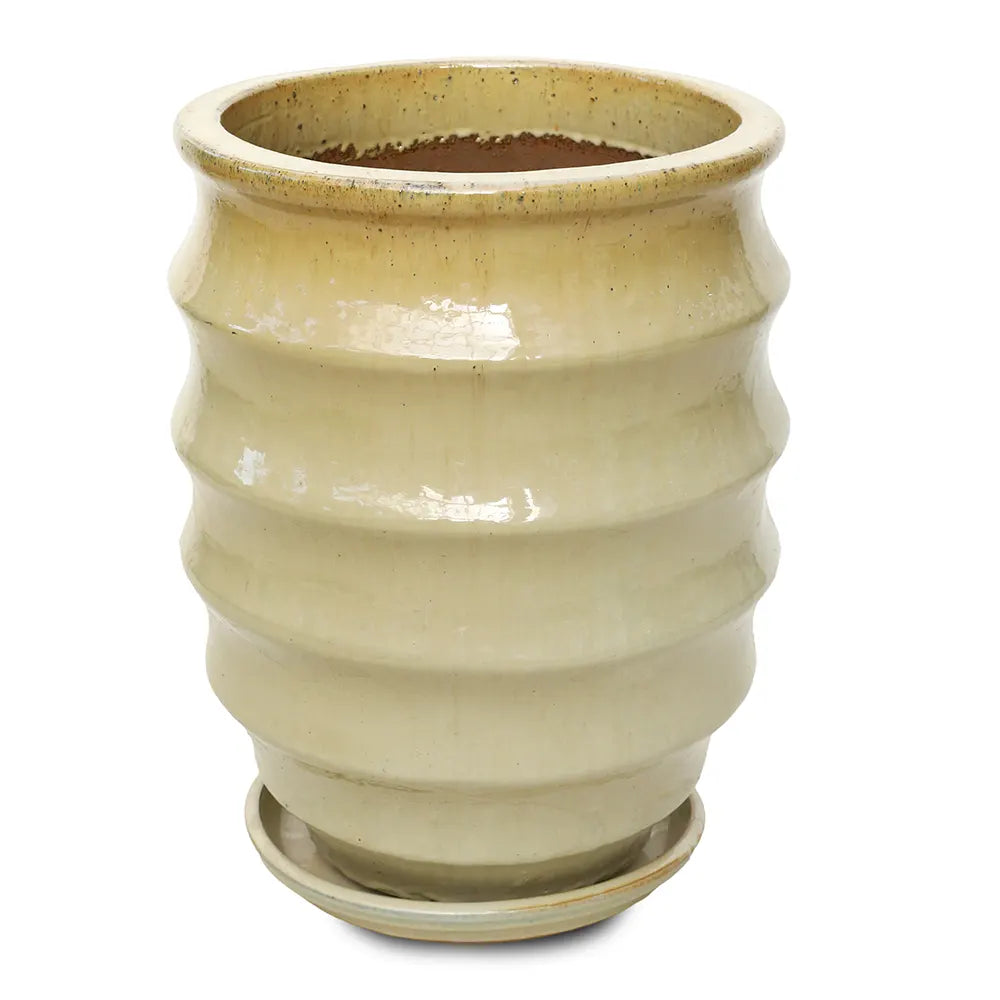 WEESP CREAM CERAMIC PLANTER H60 CM