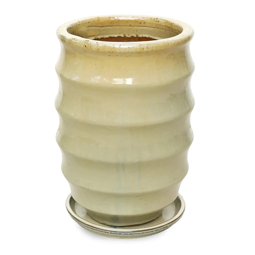 WEESP CREAM CERAMIC PLANTER H48 CM