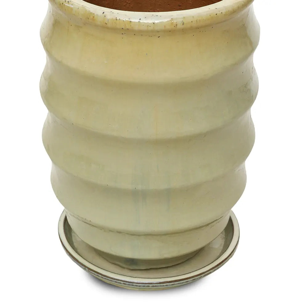 WEESP CREAM CERAMIC PLANTER H48 CM